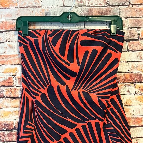 Orange blue Veronica M. Strapless fitted dress pockets - Picture 2 of 7